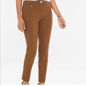 Chico’s So Slimming Brandy Brown Ponte Petite